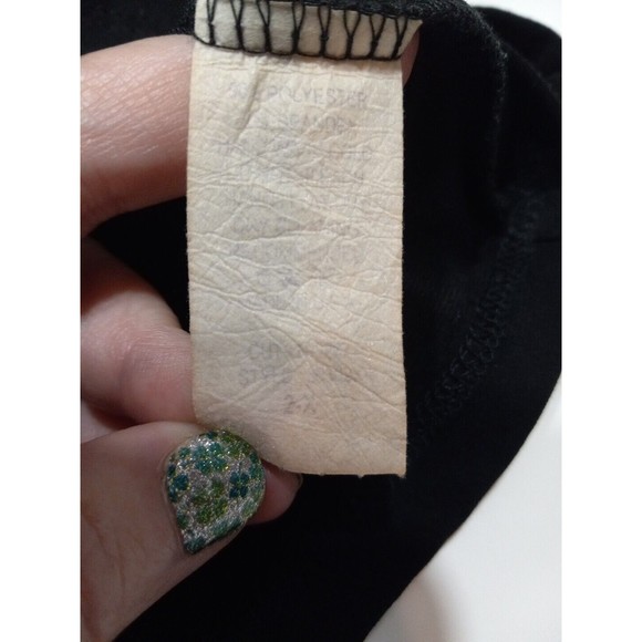 Nic & Dom 2X Black Swing Dress Embroidered Ribbon Metallic Jeweled Look Studs - Picture 7 of 8